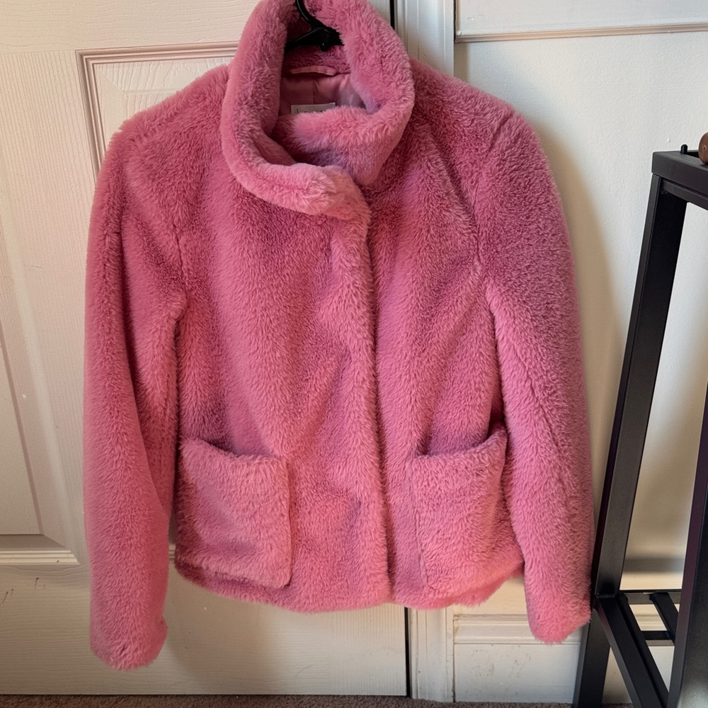 Pink Faux Fur Jacket xxs